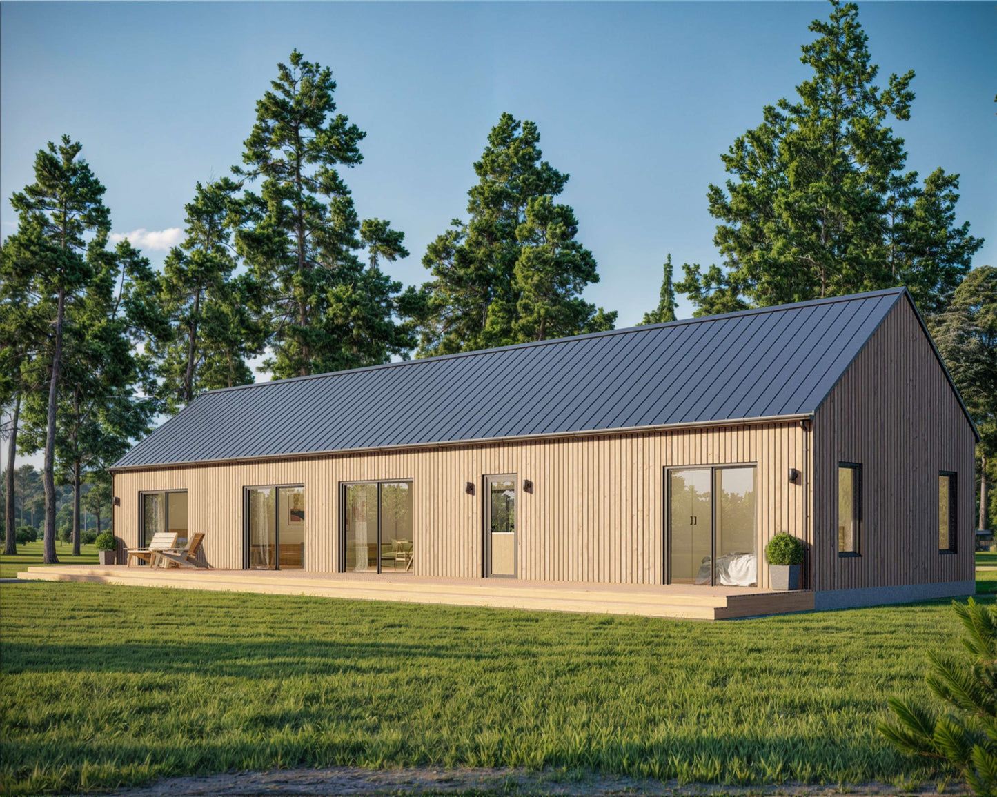 Modern Cabin House, 3 Bedroom, 20’ x 70’