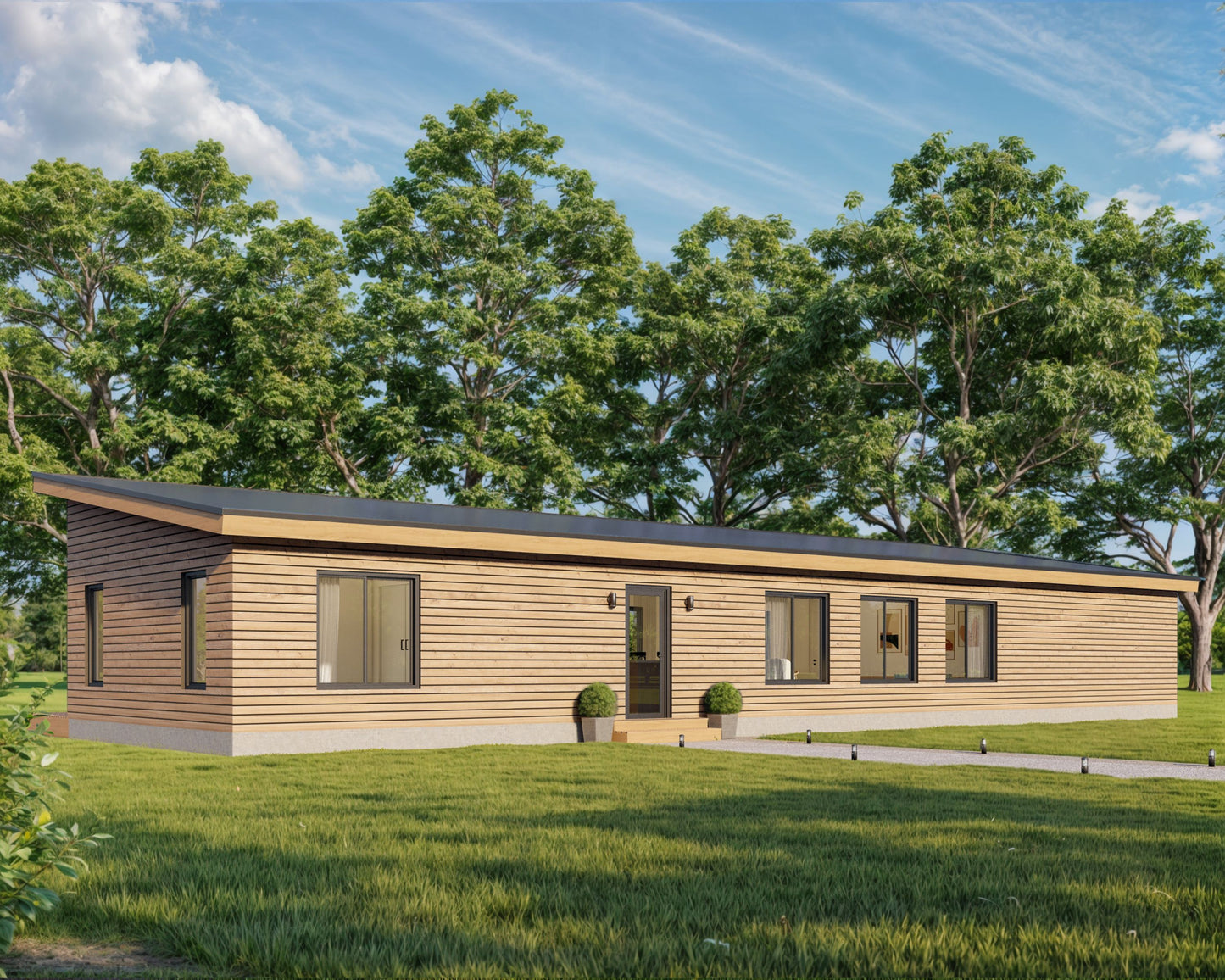 Shed Roof Cabin House, 3 Bedroom, 20’ x 70’