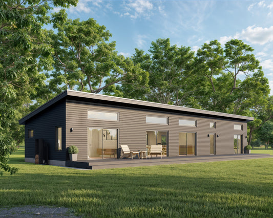 Shed Roof Cabin House, 3 Bedroom, 20’ x 70’