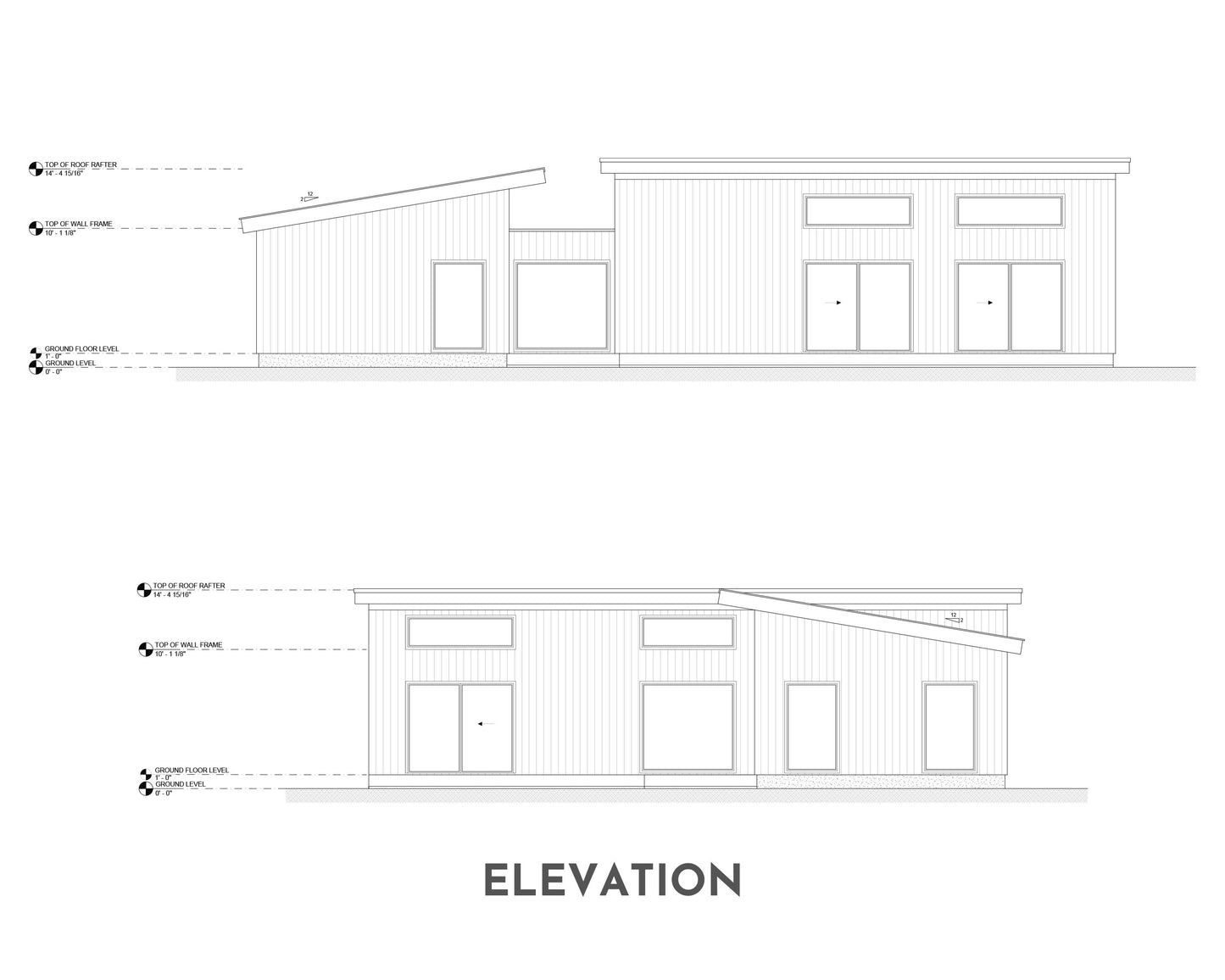 Shed Roof Modern Cabin House, L-shaped House, 3 Bedroom