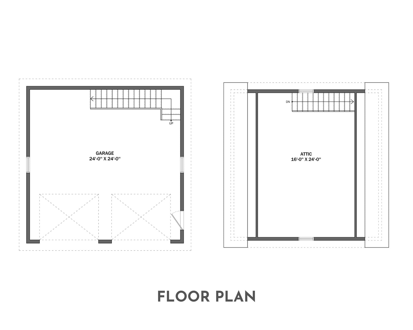 Garage with Loft, 24’ x 24’