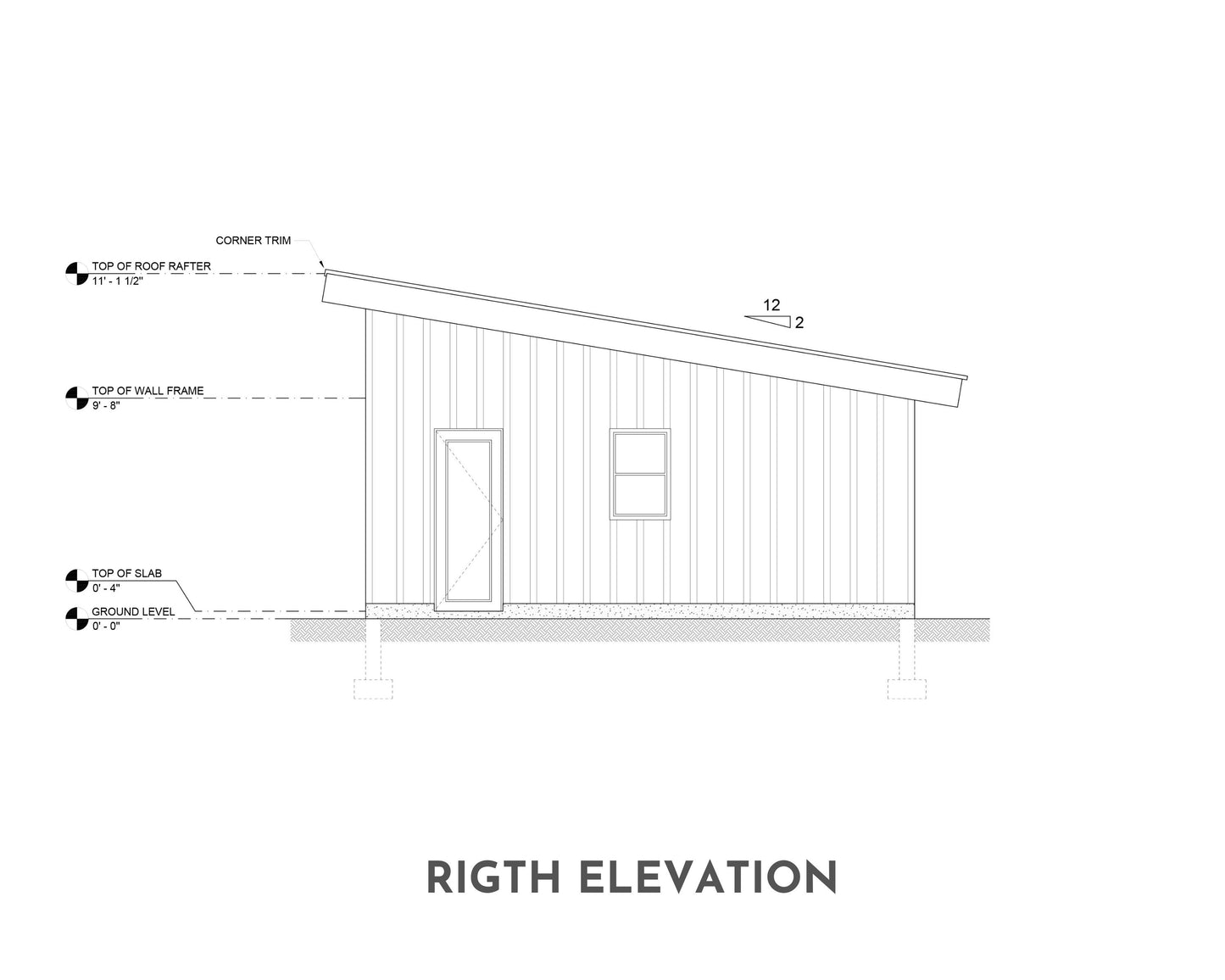 Two Car Shed Roof Garage , 24’ x 28’