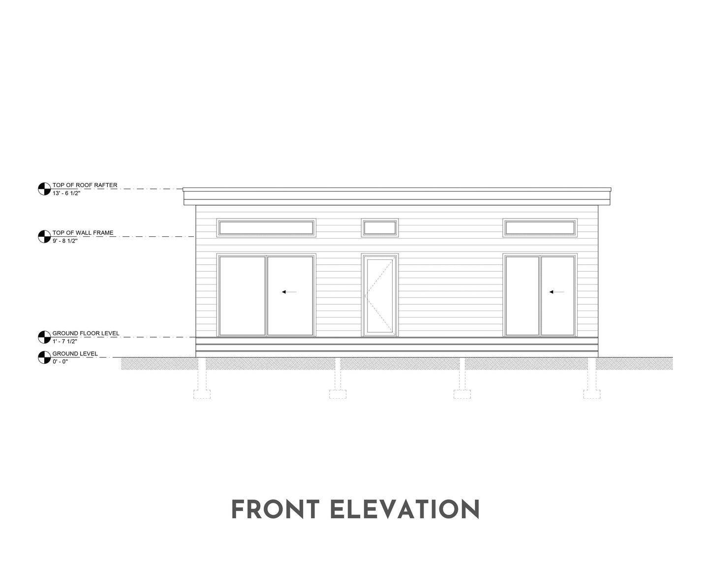 Shed Roof Cabin House, 1 Bedroom, 16’ x 32’