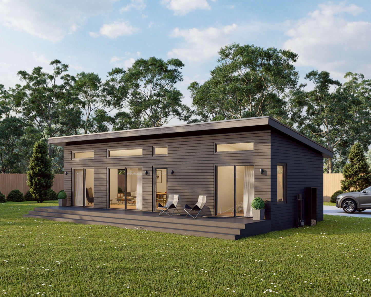 Shed Roof Cabin House, 1 Bedroom, 16’ x 40’