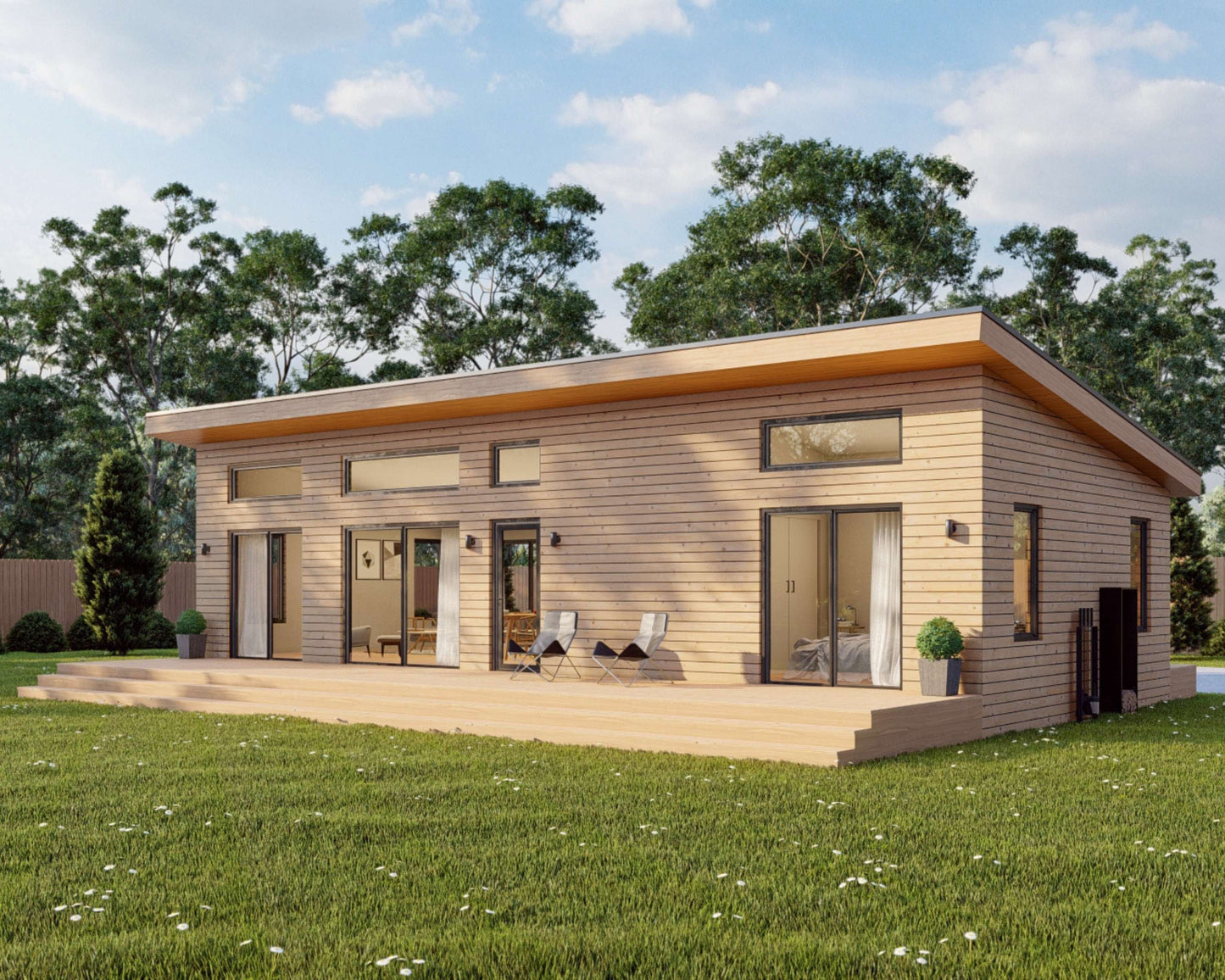 Shed Roof Cabin House, 2 Bedroom, 20’ x 44’