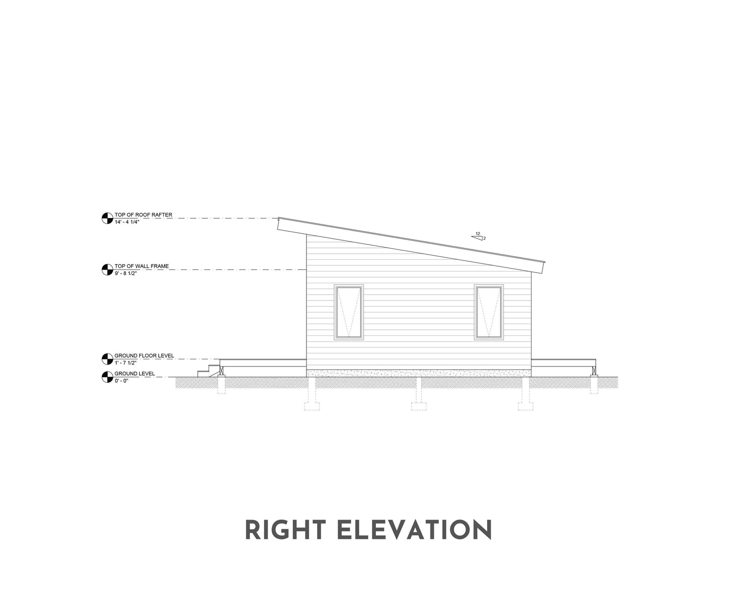 Shed Roof Cabin House, 2 Bedroom, 20’ x 44’