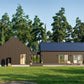 Modern Cabin House, L-shaped House, 3 Bedroom
