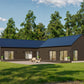 Modern Cabin House, L-shaped House, 3 Bedroom