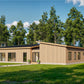Shed Roof Modern Cabin House, L-shaped House, 3 Bedroom