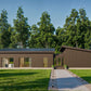 Shed Roof Modern Cabin House, L-shaped House, 3 Bedroom