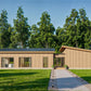 Shed Roof Modern Cabin House, L-shaped House, 3 Bedroom