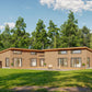 Shed Roof Modern Cabin House, L-shaped House, 3 Bedroom