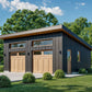 Two Car Shed Roof Garage , 24’ x 28’